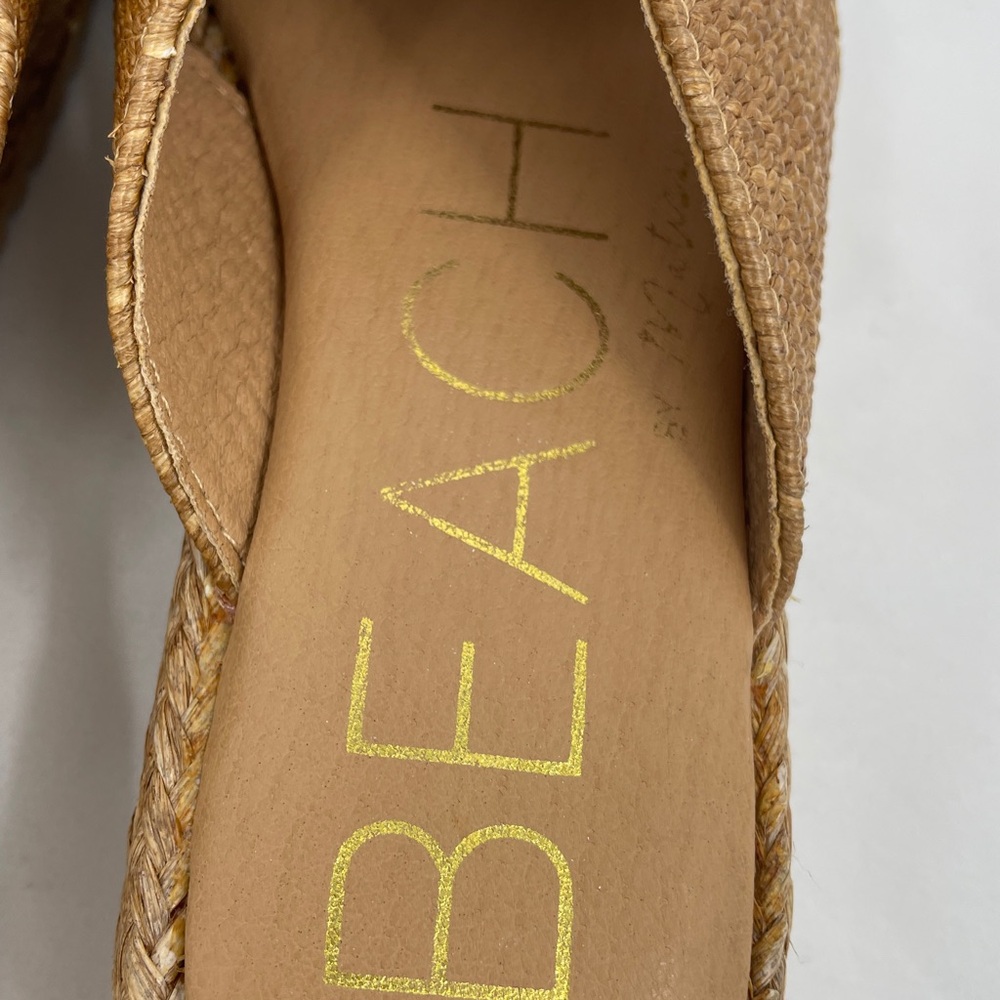 CATALINA BEACH BY MATISSE Tan Woven Cross-Strap Platform Sandals WOMENS SIZE 8M - Picture 5 of 8